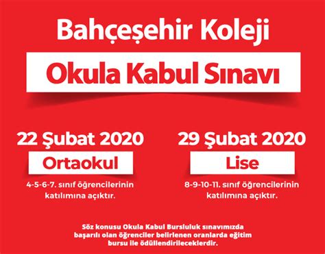 samsun bahçeşehir koleji bursluluk sınavı 2020